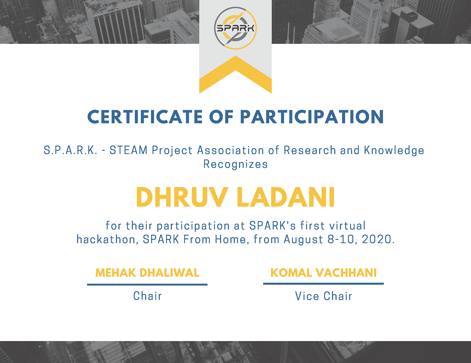 certificate